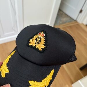 NOS Vintage Royal Canadian Navy RCN Snapback Trucker Hat Cap, Mesh Canada 1980's